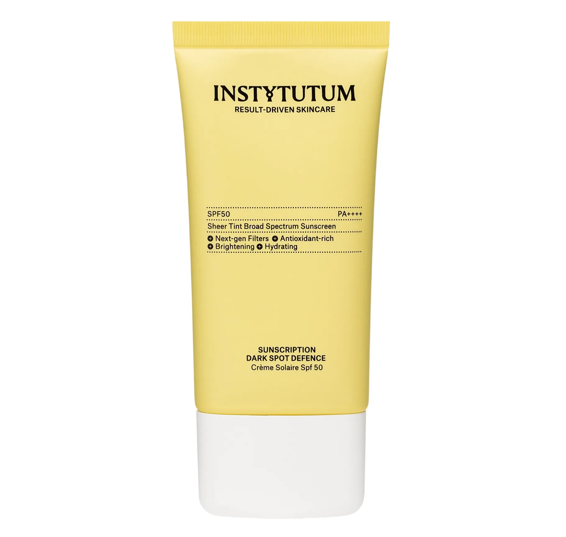 Instytutum Sunscription Dark Spot Defence SPF 50 Сонцезахисний крем проти пігментних плям 3-в-1 для УФ-захисту, освітлення та догляду за шкірою - Фото