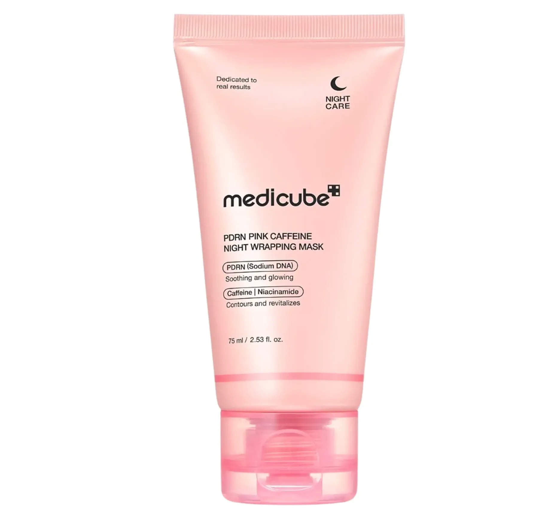 Medicube PDRN Pink Caffeine Night Wrapping Mask Нічна маска-плівка з полінуклеотидати та кофеїном - Фото