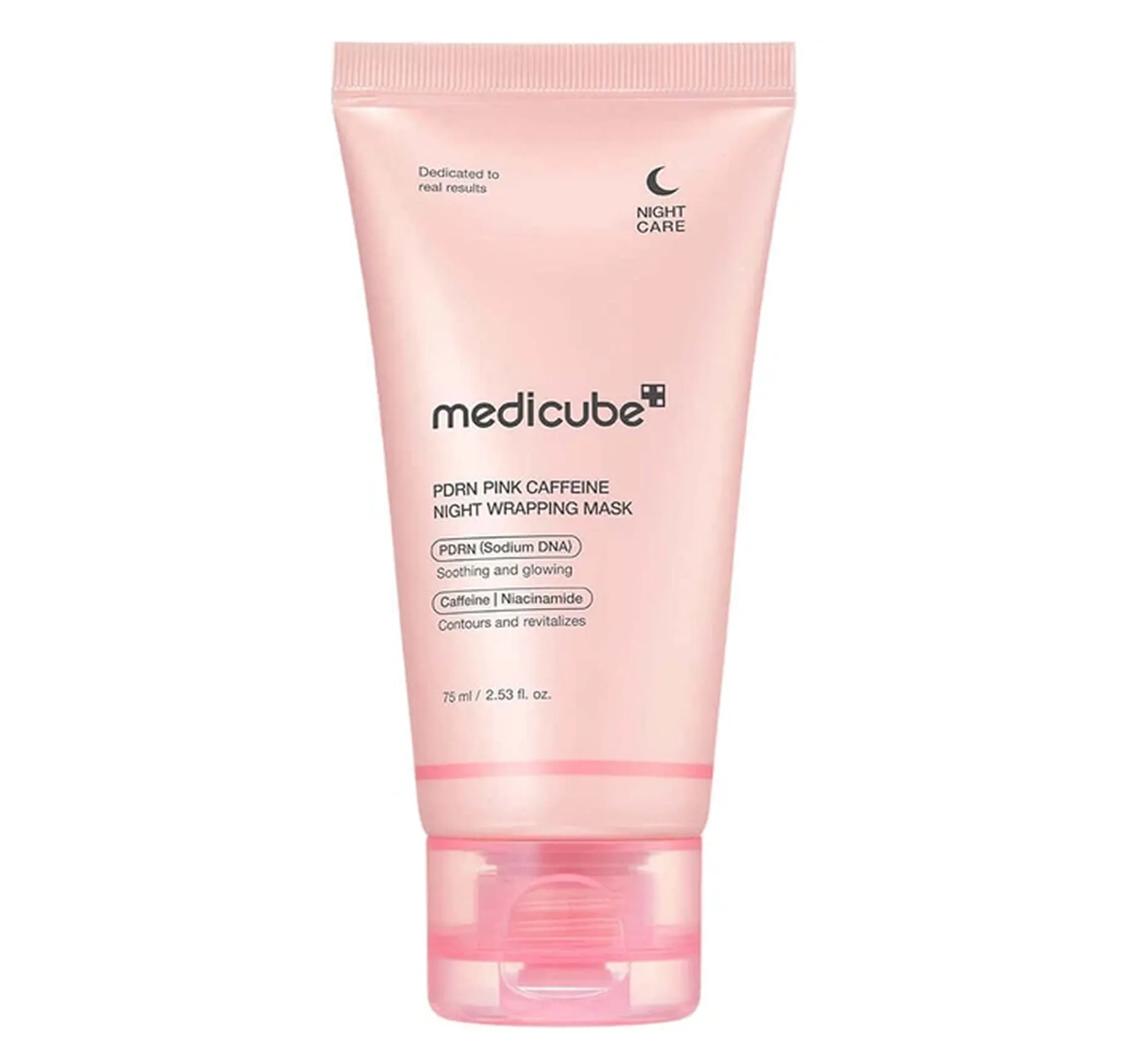 Medicube PDRN Pink Caffeine Night Wrapping Mask Нічна маска-плівка з полінуклеотидати та кофеїном - Фото