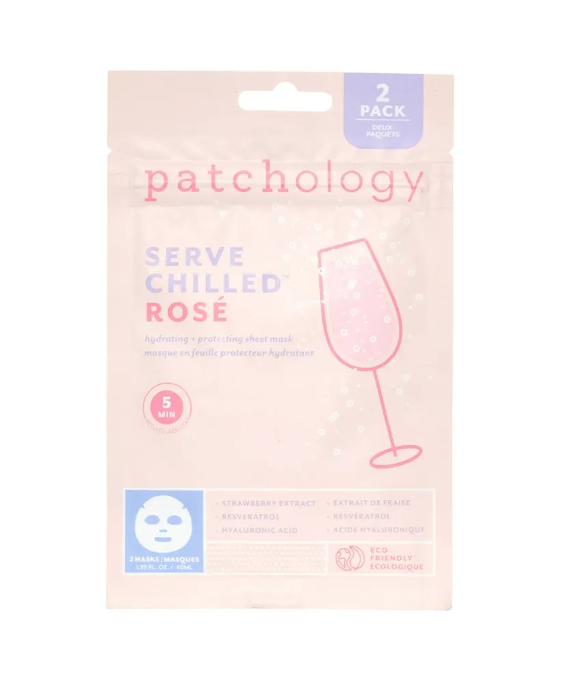 Patchology Ros&eacute; Sheet Masque 2 Pack Duo Освіжаюча маска для обличчя екстрактом троянди - Фото