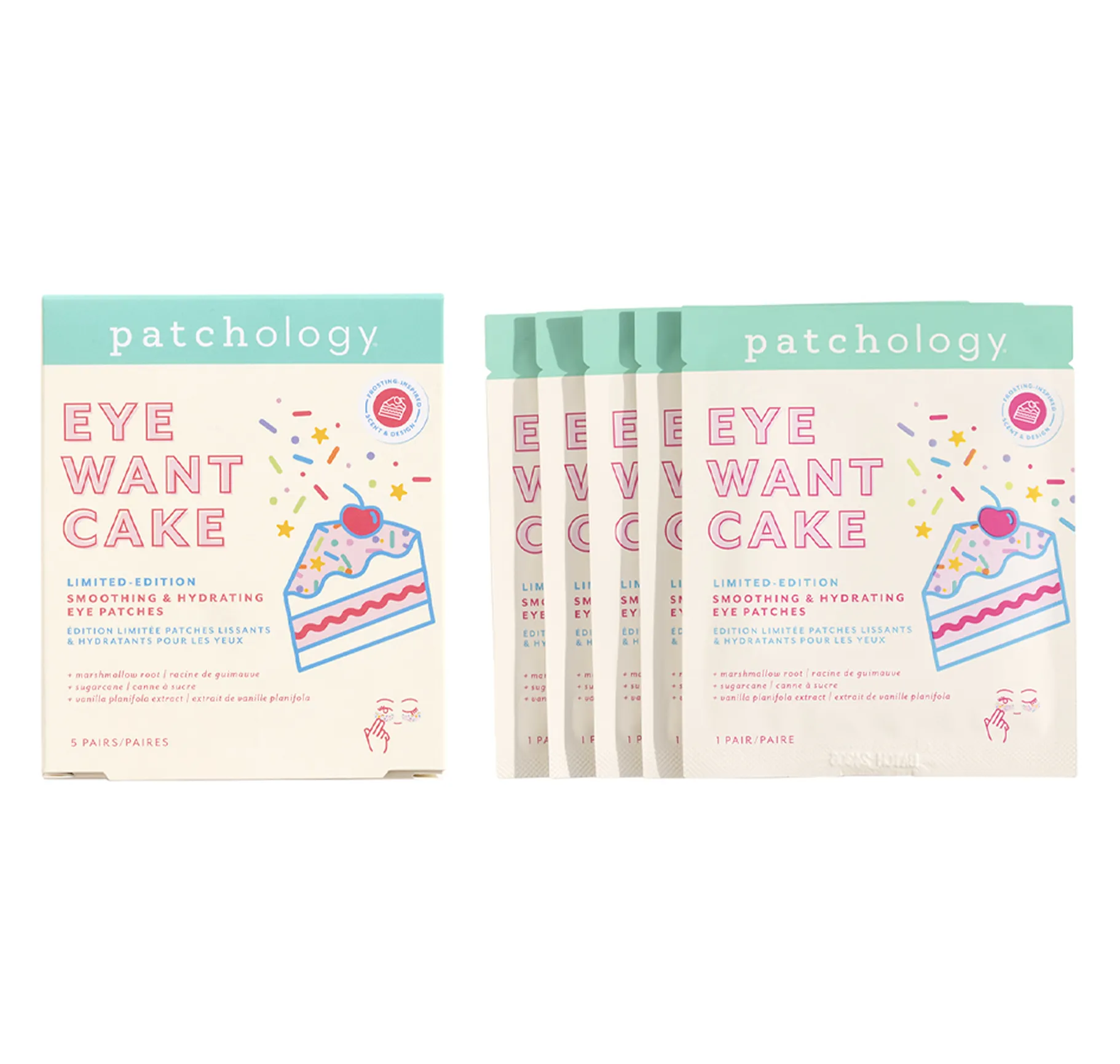 Patchology Eye Want Cake Limited Edition Smoothing & Hydrating Eye Patches Розгладжуючі та зволожуючі лімітовані патчі - Фото