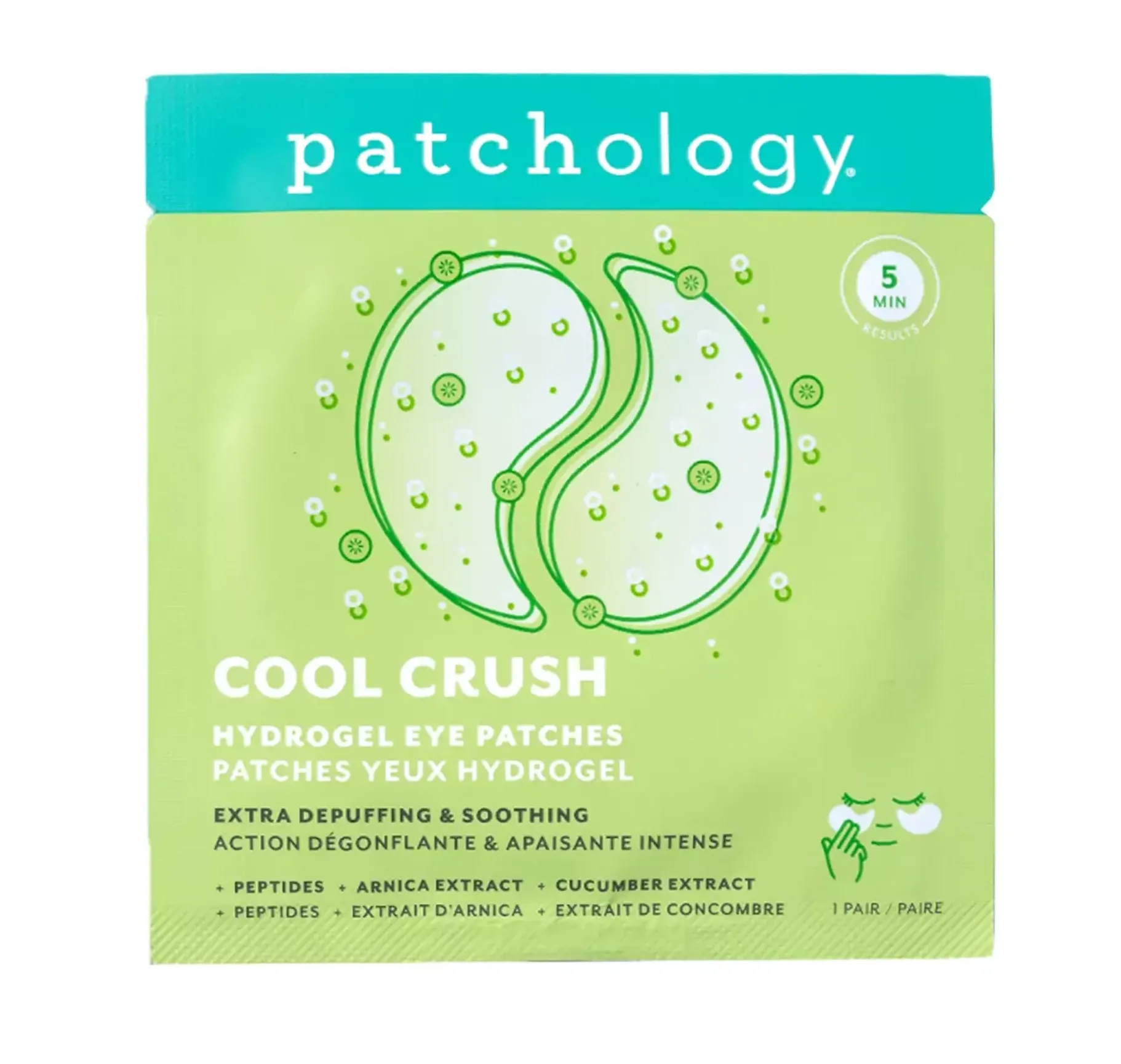 Patchology Cool Crush Extra-Depuffing Hydrogel Eye Patch Гідрогелеві патчі для зменшення набряків - Фото