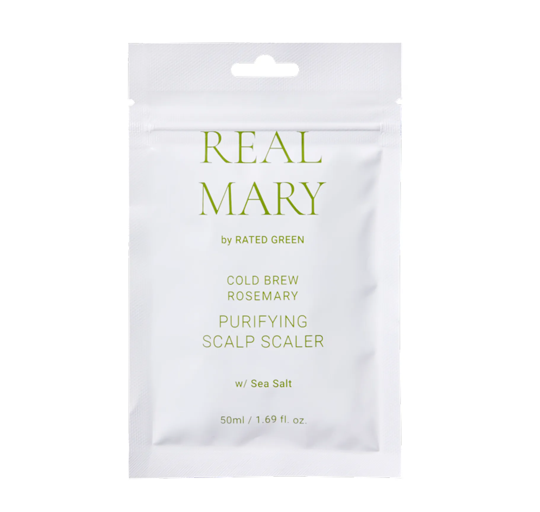 (Outlet) Rated Green Real Mary Cold Brew Rosemary Purifying Scalp Scaler Очищуюча маска для шкіри голови з морскою сіллю 50 ml - Фото