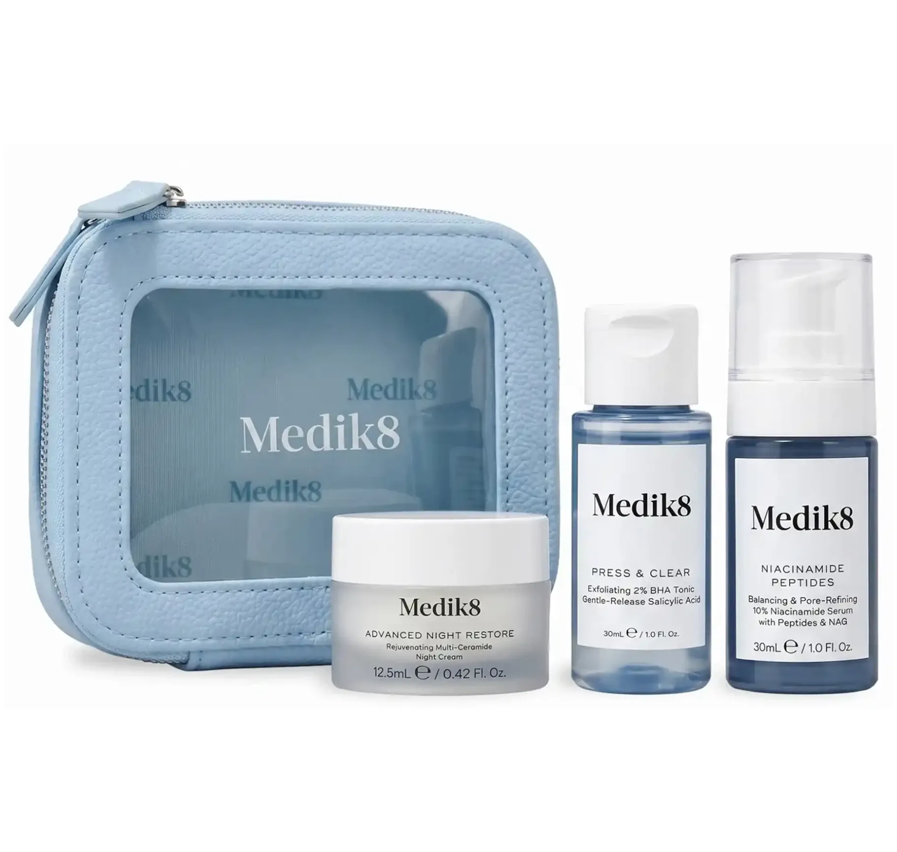 Medik8 Travel Ready Skin Зручний набір для сяйва та комфорту шкіри у подорожах - Фото