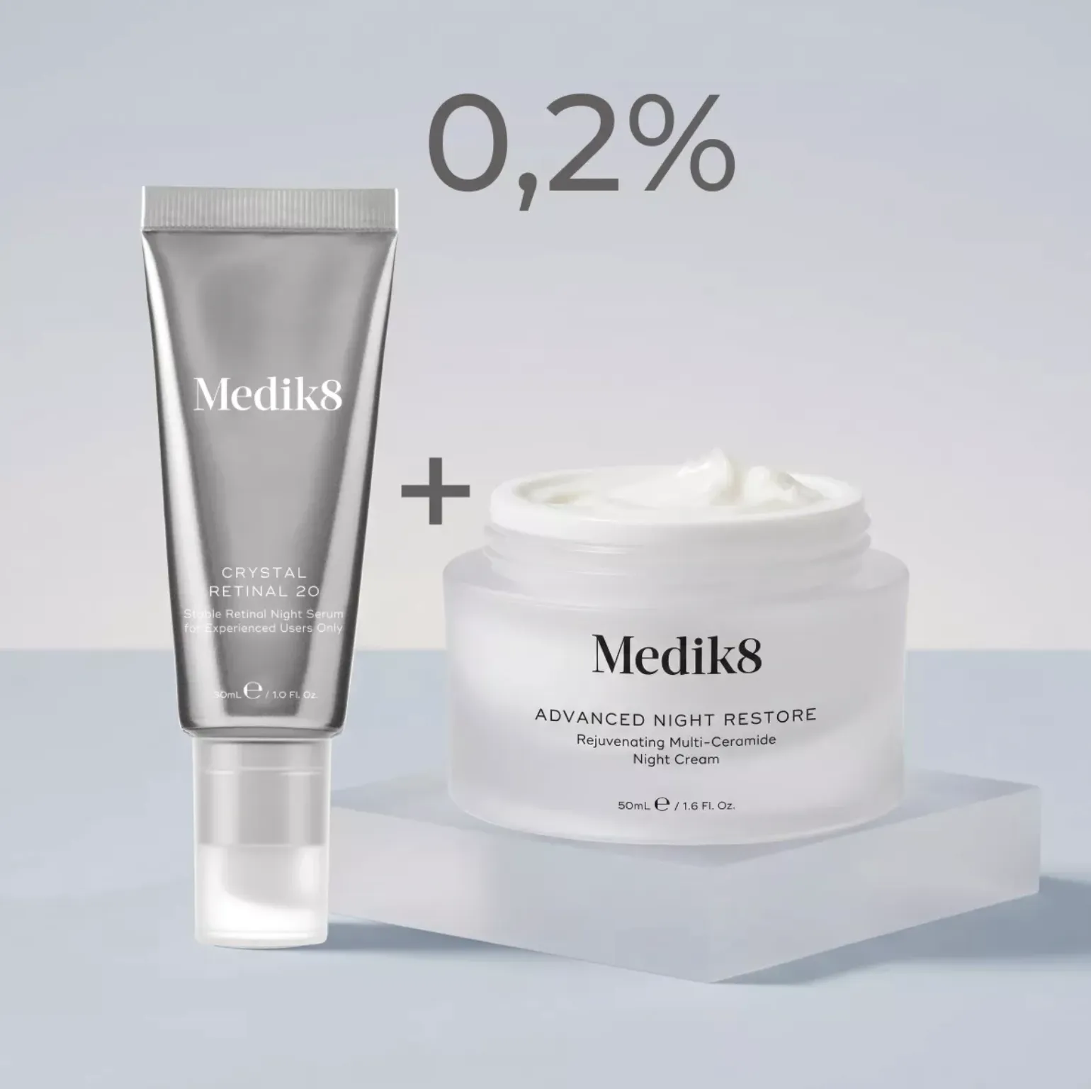 Medik8 Crystal Retinal 20 + Advanced Night Restore Set Нічний дует для комплексного омолодження - Фото