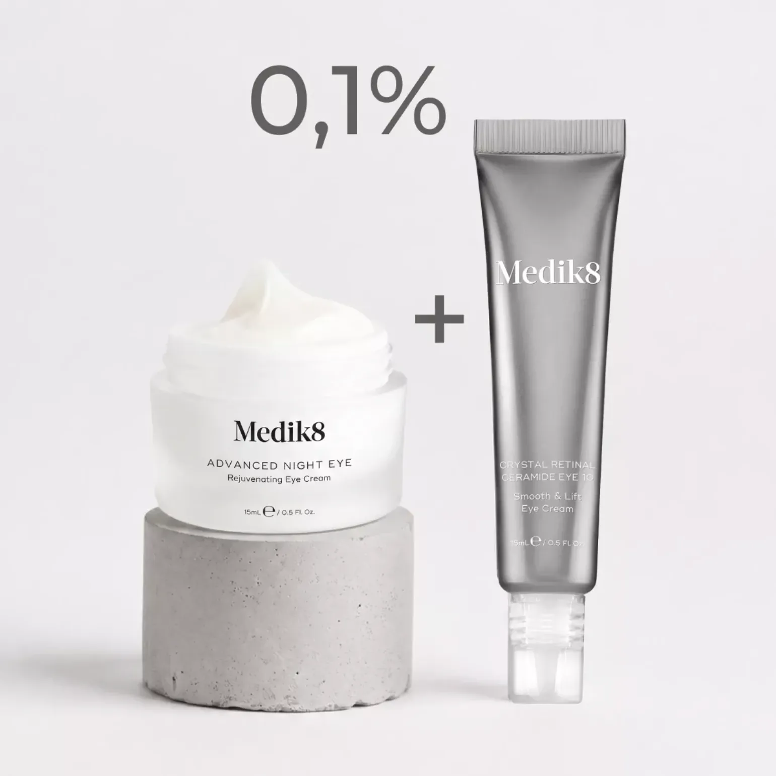 Medik8 Crystal Retinal Ceramide Eye 10 + Advanced Night Eye Set Дует для омолодження шкіри навколо очей - Фото