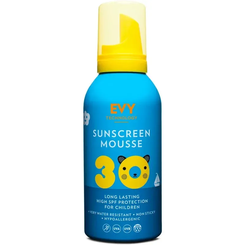 (Outlet) EVY Technology Sunscreen Mousse Kids SPF 30 Сонцезахисний мус для дітей та немовлят - Фото