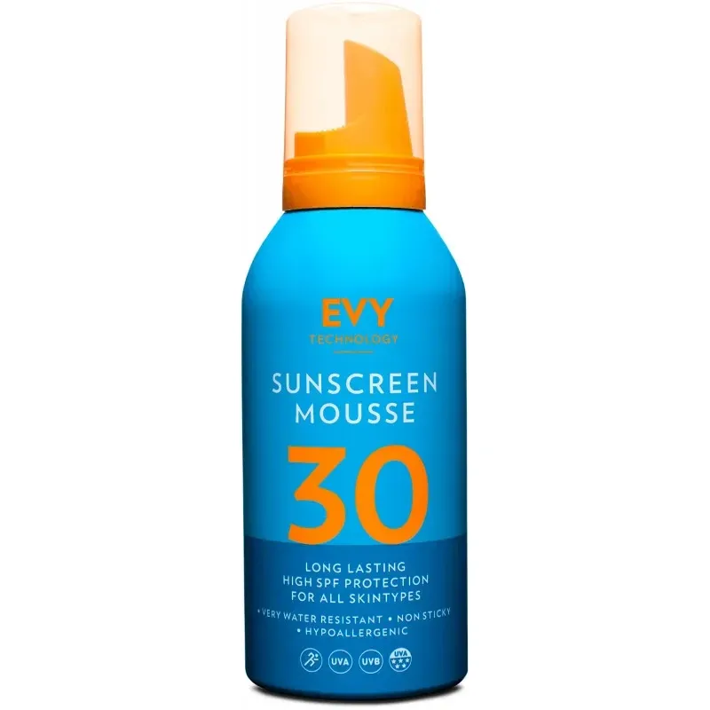 (Outlet) EVY Technology Sunscreen Mousse SPF 30 Сонцезахисний мус для обличчя та тіла 150 мл - Фото