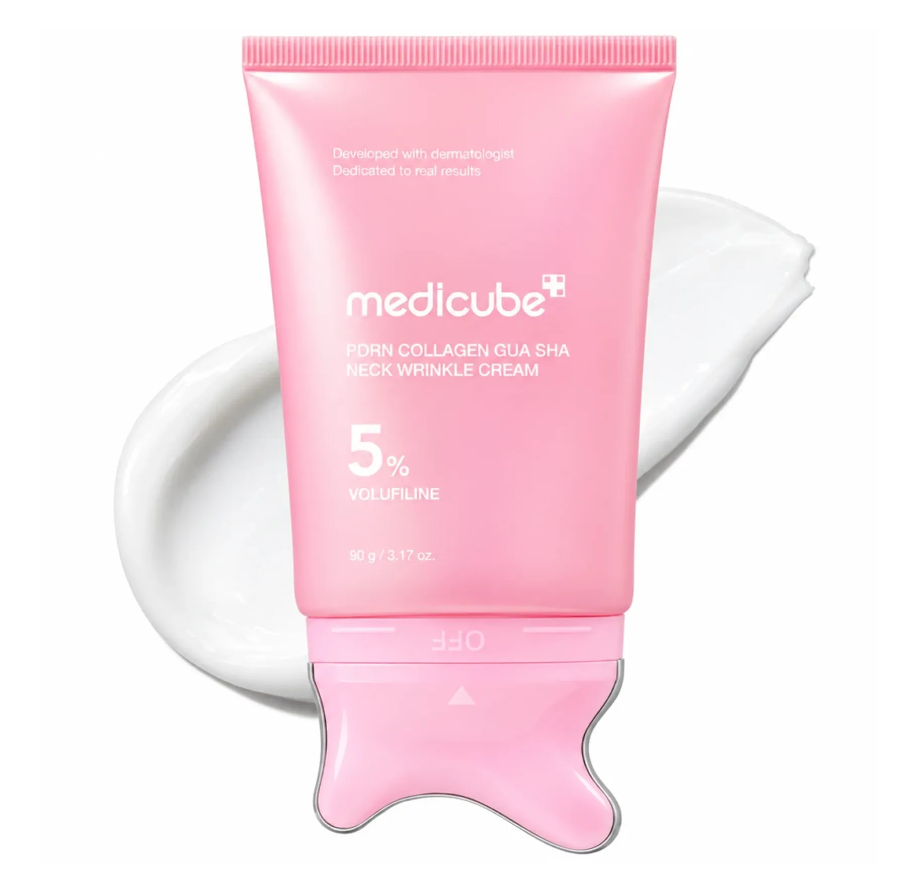 Medicube PDRN Collagen Gua Sha Neck Wrinkle Cream Крем для шиї проти зморшок з полінуклеотидами та колагеном - Фото