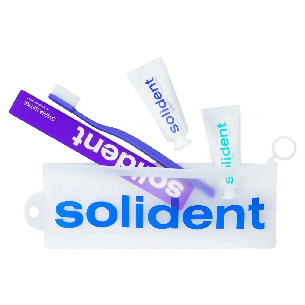 (Outlet) Solident Travel kit Mint\Blackcurrant Набір для подорожей м'ята / смородина - Фото