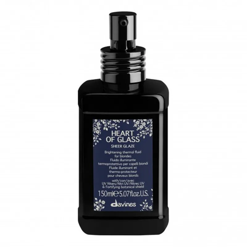 Davines Heart of Glass Sheer Glaze Термозахисний флюїд для блонду, що підсилює блиск - Фото