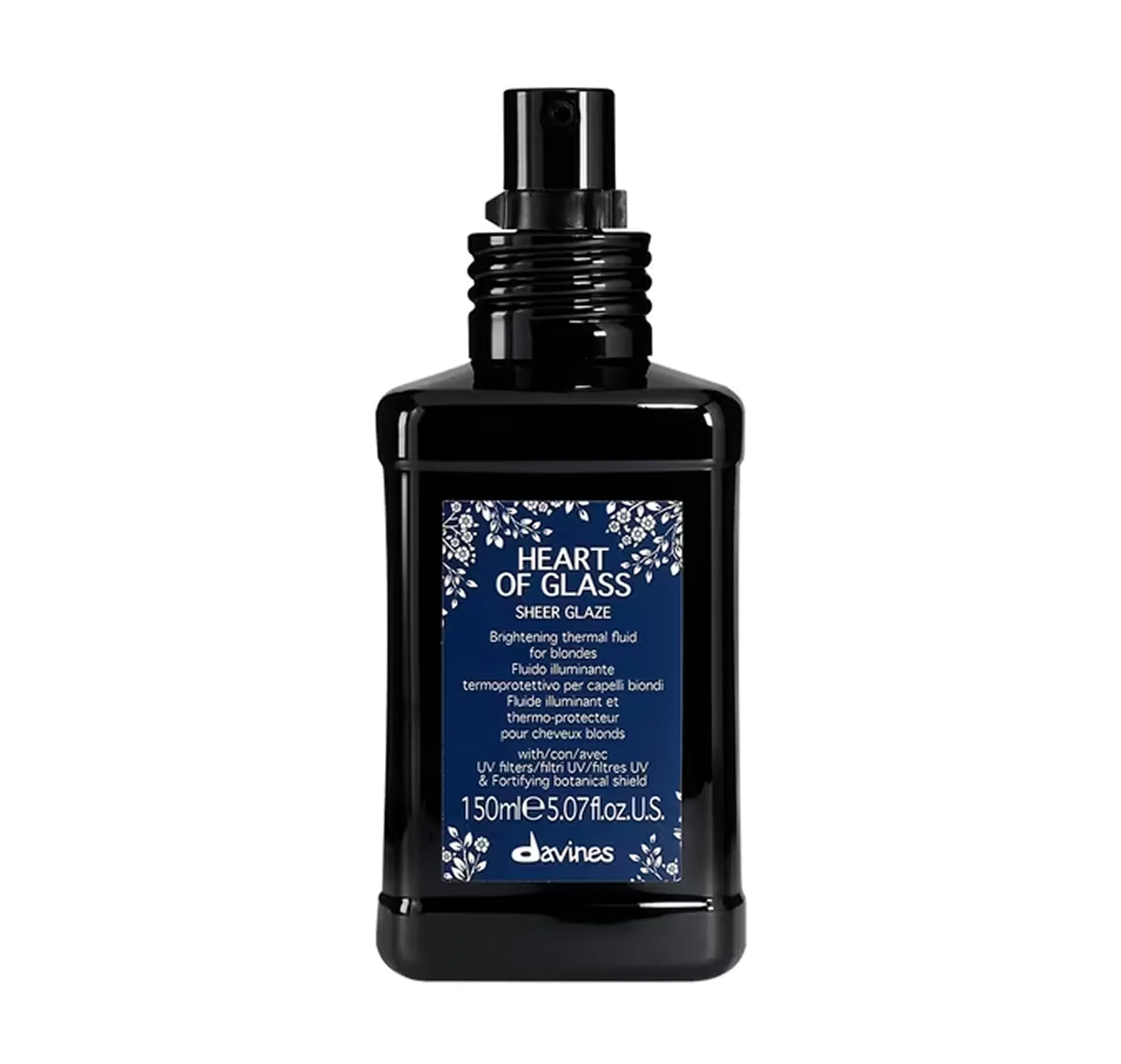 Davines Heart of Glass Sheer Glaze Термозахисний флюїд для блонду, що підсилює блиск - Фото