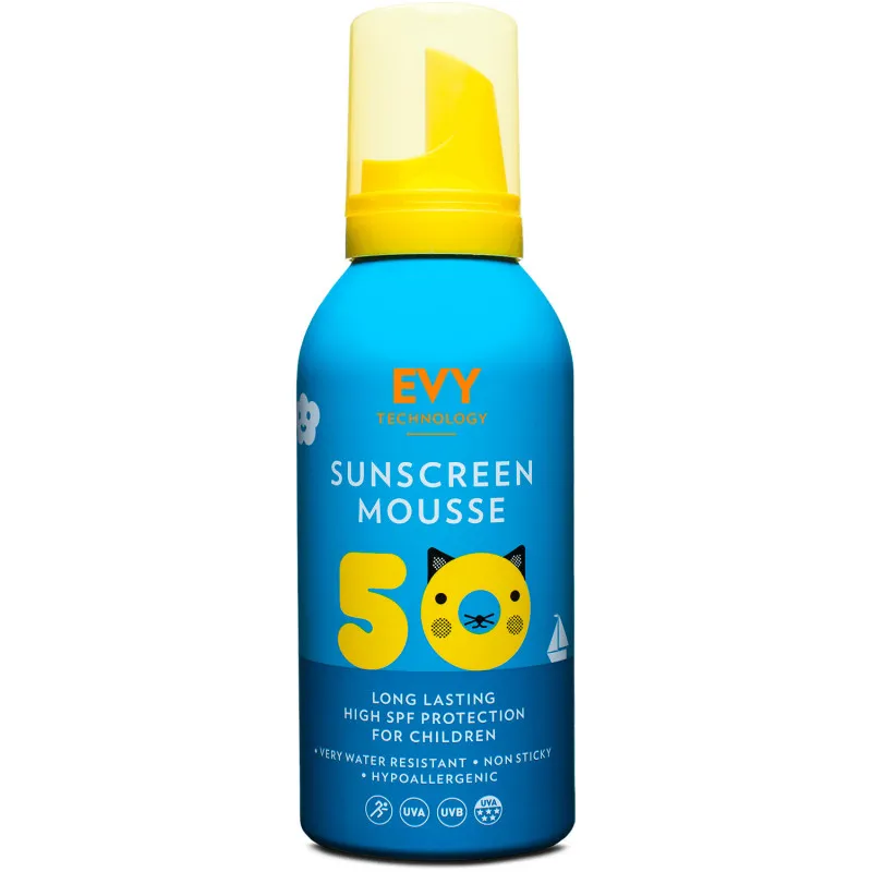 EVY Technology Sunscreen Mousse Kids SPF 50 Сонцезахисний мус для дітей та немовлят - Фото