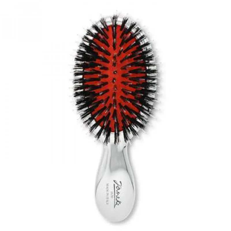 Janeke Chromium Line Pneumatic Mixed Bristle Hairbrush Small Щітка для волосся маленька - Фото