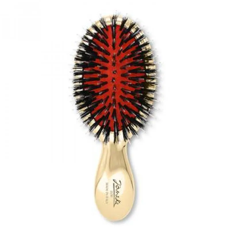 Janeke Gold Line Pneumatic Mixed Bristle Hairbrush Small Щітка для волосся маленька - Фото