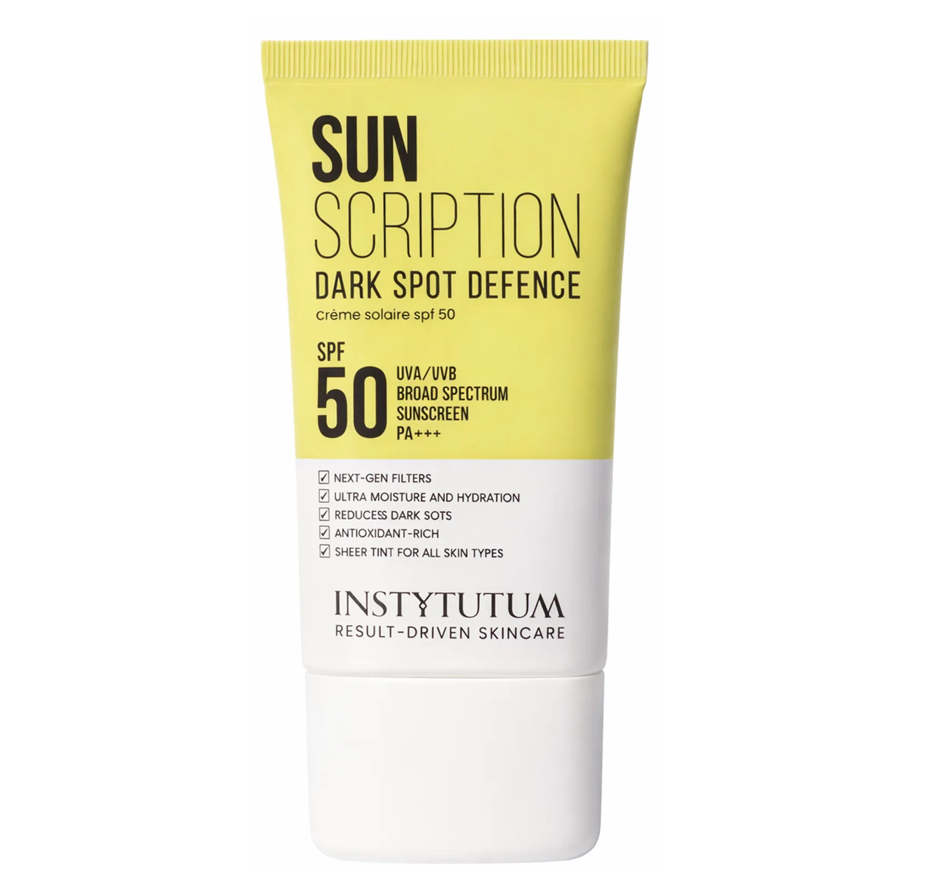 Instytutum Sunscription Dark Spot Defence SPF50 Сонцезахисний зволожувальний крем - Фото