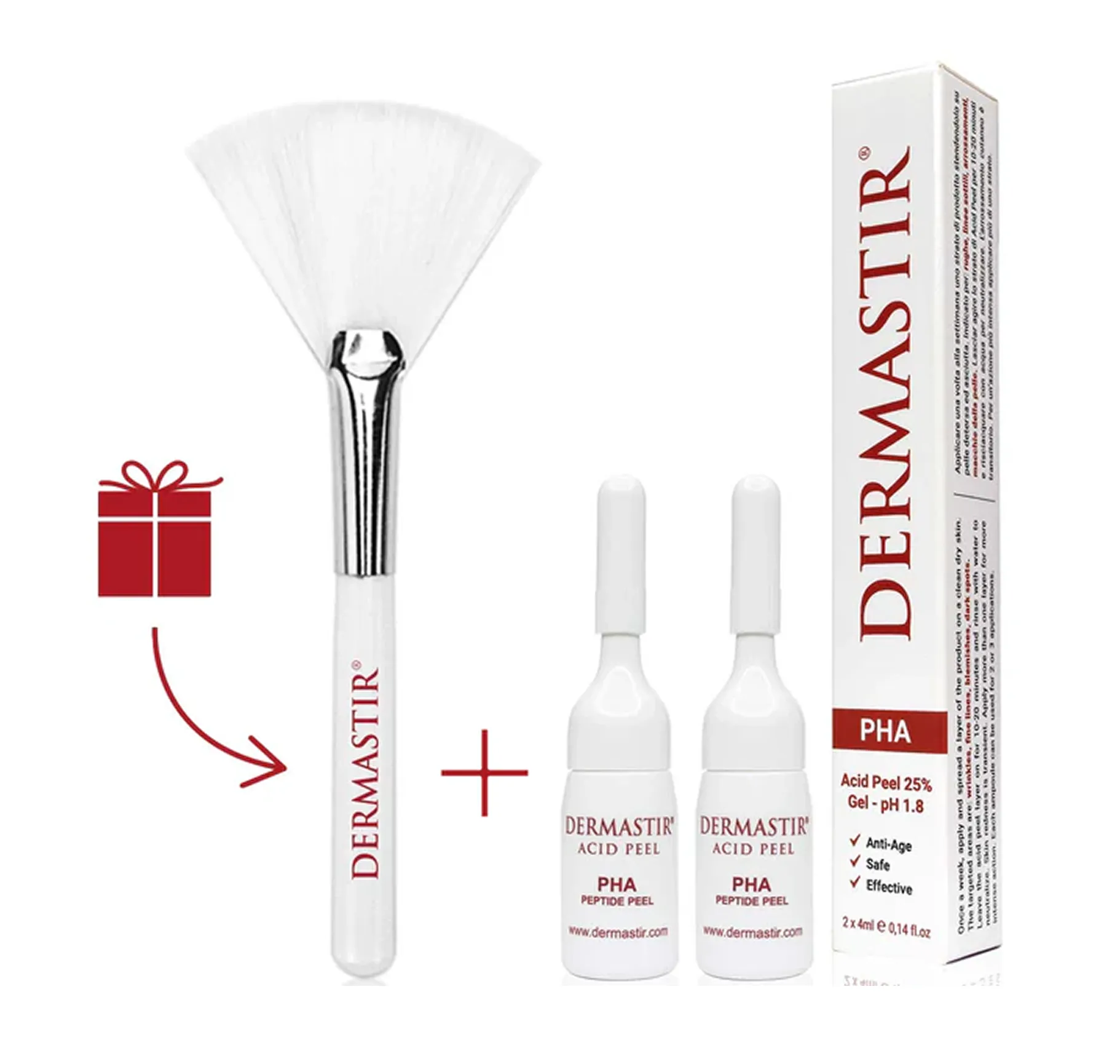 Dermastir PHA Acid Peel 25% Ph 1.8 Хімічний пілінг з PHA кислотами для полірування шкіри - Фото