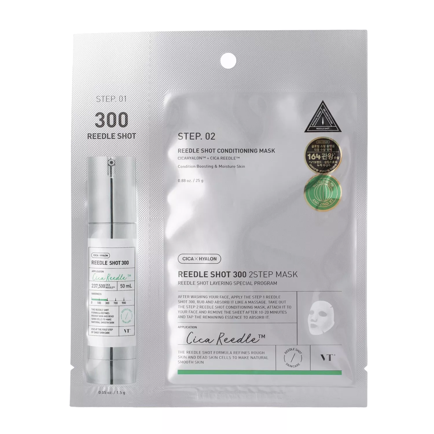 Cica Reedle Reedle Shot Conditioning Mask 300 Зміцнювальна тканинна маска для з мікроголками - Фото