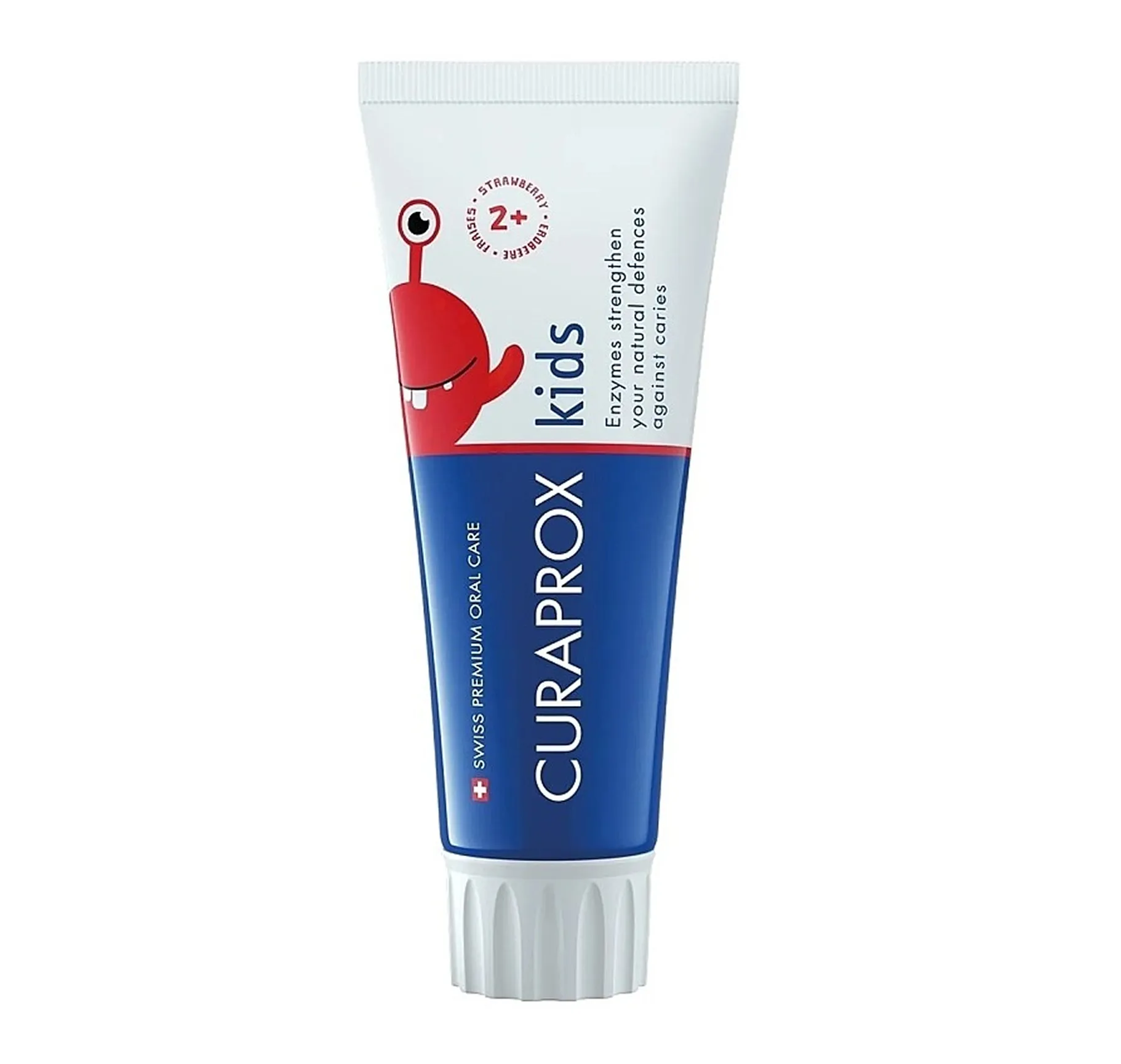 Curaprox Kids Дитяча зубна паста із фтором з 2 років зі смаком полуниці - Фото