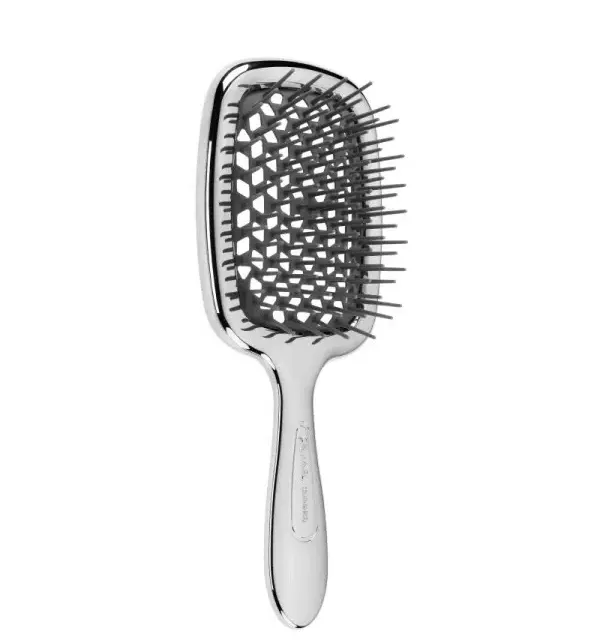 Janeke Superbrush Small Chrome Міні-щітка для волосся у відтінку 'срібно-сірий' - Фото
