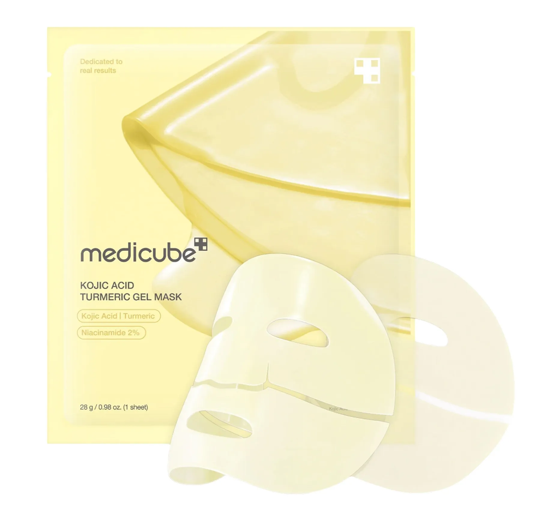 Medicube Kojic Acid Turmeric Brightening Gel Mask Освітлювальна гідрогелева маска з коєвою кислотою та куркумою - Фото