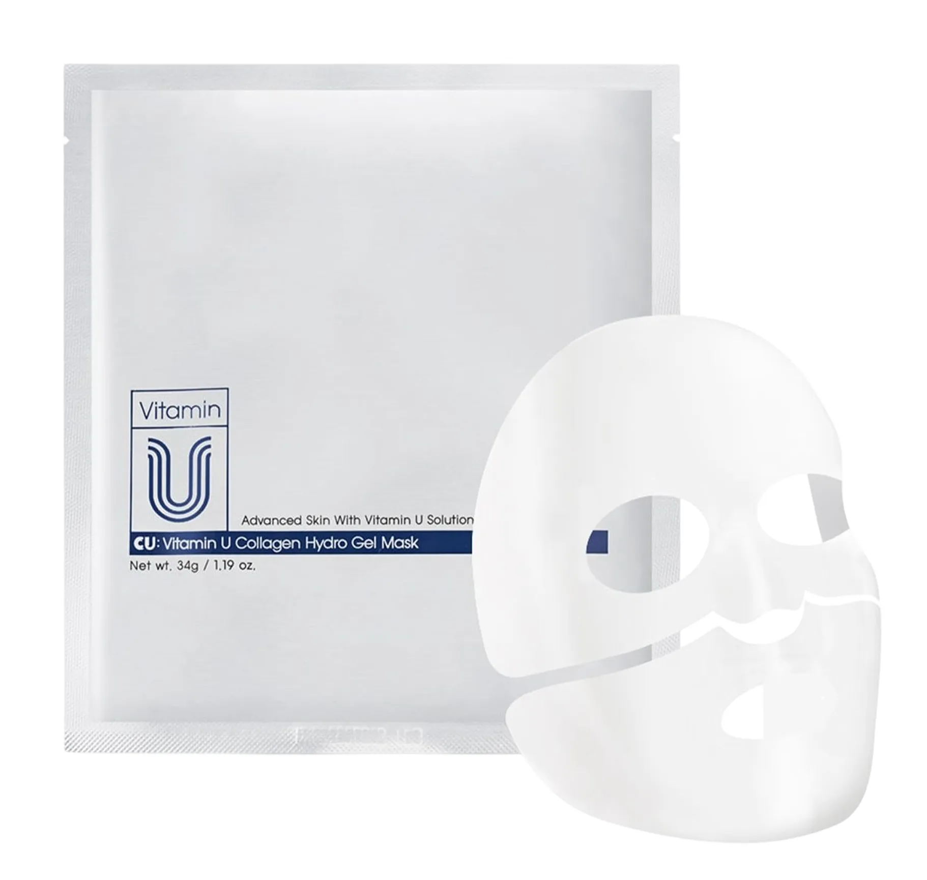 Cu Skin Vitamin U Collagen Hydro Mask Гідрогелева маска подвійної дії для наповнення та сяйва - Фото