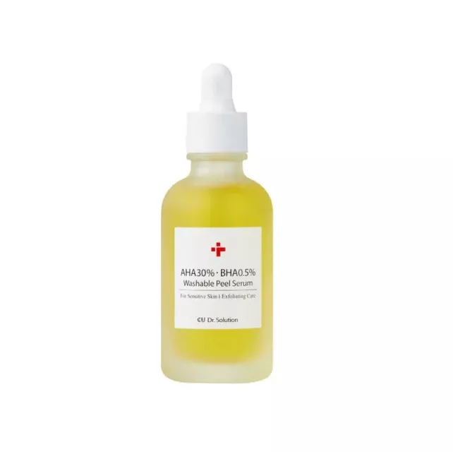 Cu Skin Dr. Solution AHA 30% BHA 0.5% Washable Peel Serum Пілінг-сироватка з АНА 30% та ВНА 0.5% кислотами - Фото