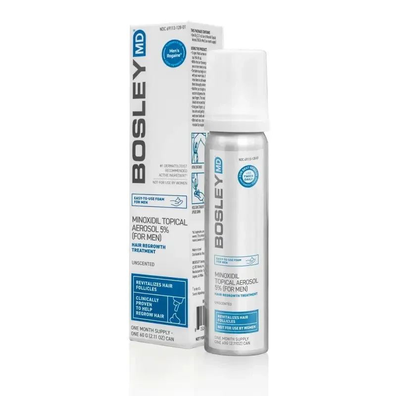 Bosley MD Minoxidil Topical Aerosol Піна з міноксидилом 5% для відновлення росту волосся у чоловіків - Фото