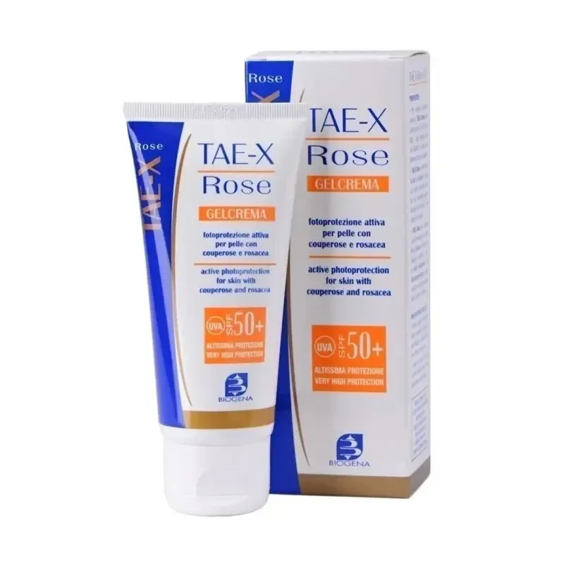 Biogena TAE X Rose 50+ SPF 80 Сонцезахисний крем для гіперчутливої шкіри, при куперозі і розацеа - Фото