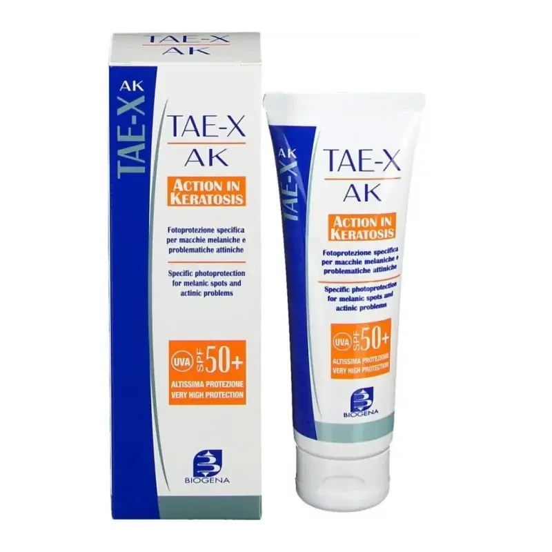 Biogena TAE X AK 50+ SPF 80 Сонцезахисний регенеруючий крем при гіперпігментації і кератозі - Фото