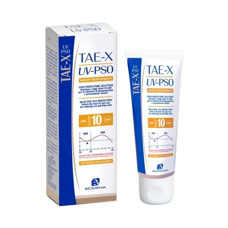 Biogena TAE X UV-PSO SPF 10 Крем сонцезахисний для шкіри з псоріазом - Фото