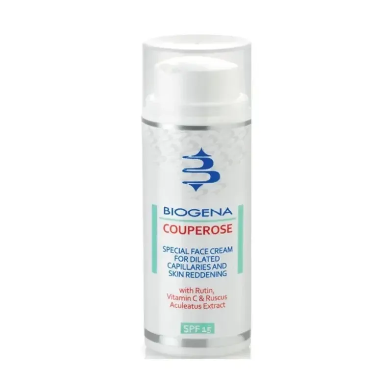 Biogena Couperose SPF 15 Денний крем для шкіри з почервонінням і розширеними капілярами - Фото